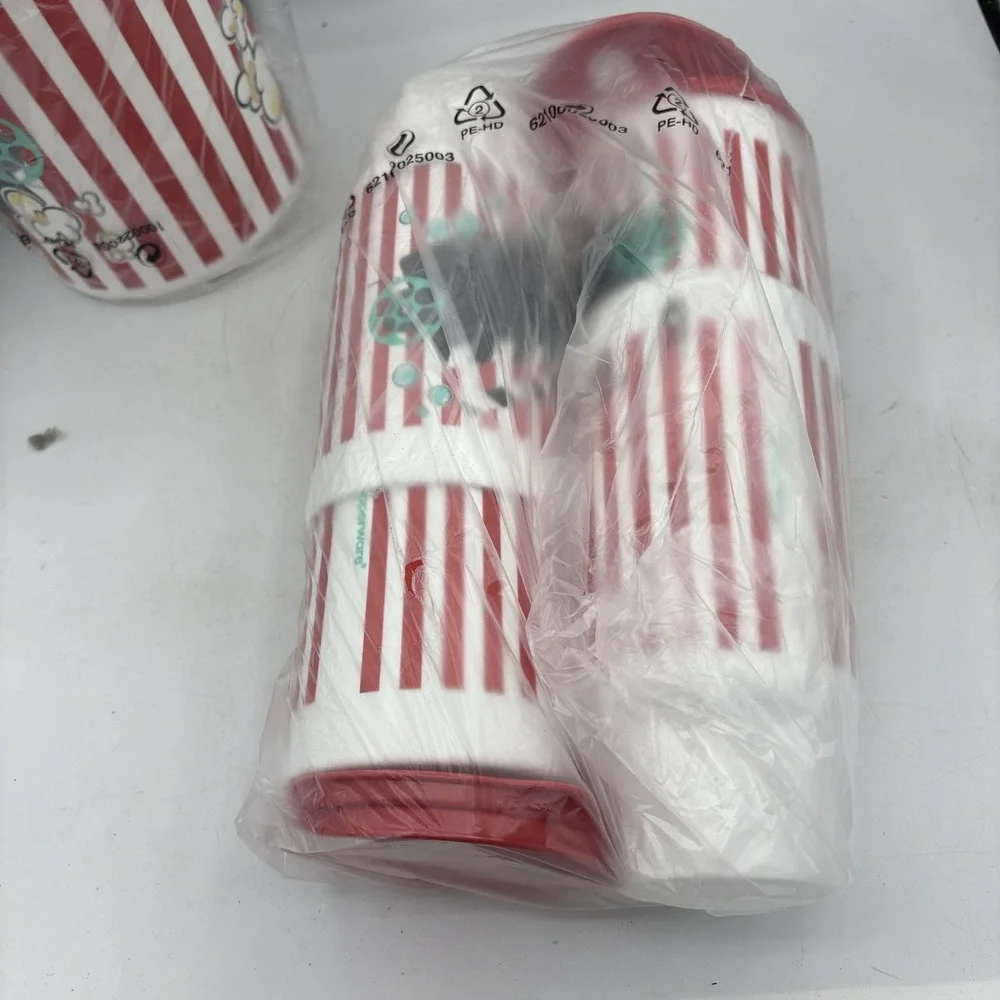 Tupperware Popcorn Canister One Touch Movie Night with 4 Tumblers 5 Lids Seals